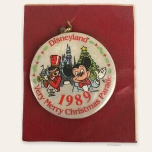 Vintage Walt Disney Disneyland 1980s 1989 Christmas Parade Mickey Mouse Ornament